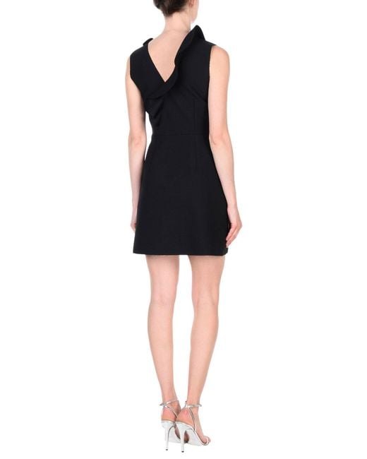 MSGM Black Mini Dress Polyester, Viscose, Elastane