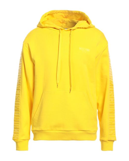 Moschino Yellow Sweatshirt Cotton, Elastane for men