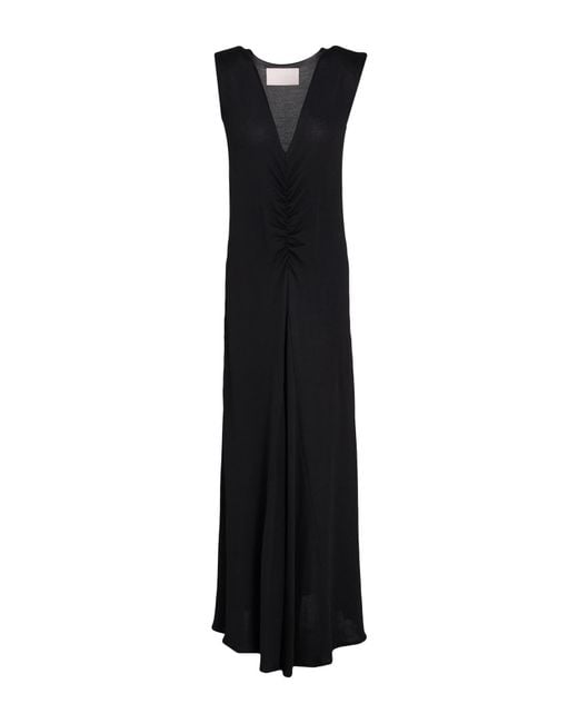 Circus Hotel Black Maxi Dress Viscose, Polyamide