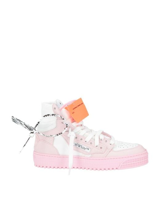 Off-White c/o Virgil Abloh Pink Sneakers Leather, Textile Fibers