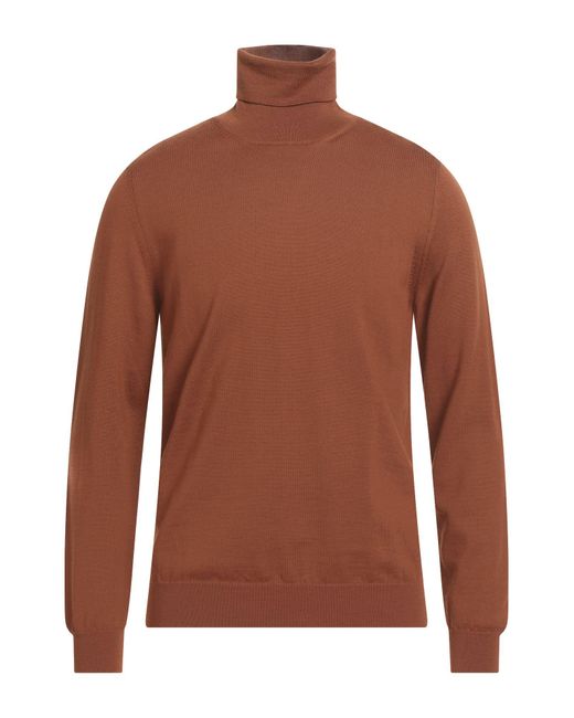 +39 Masq Brown Turtleneck Merino Wool for men