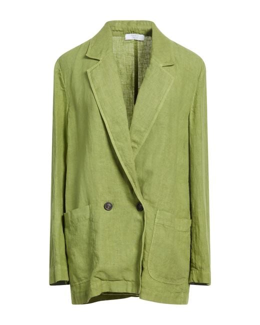 Peserico Green Easy Light Blazer Linen