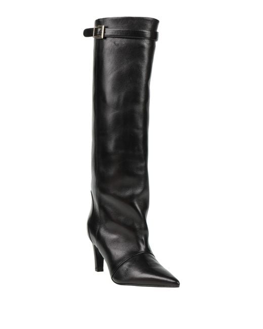 Lella Baldi Black Boot Leather