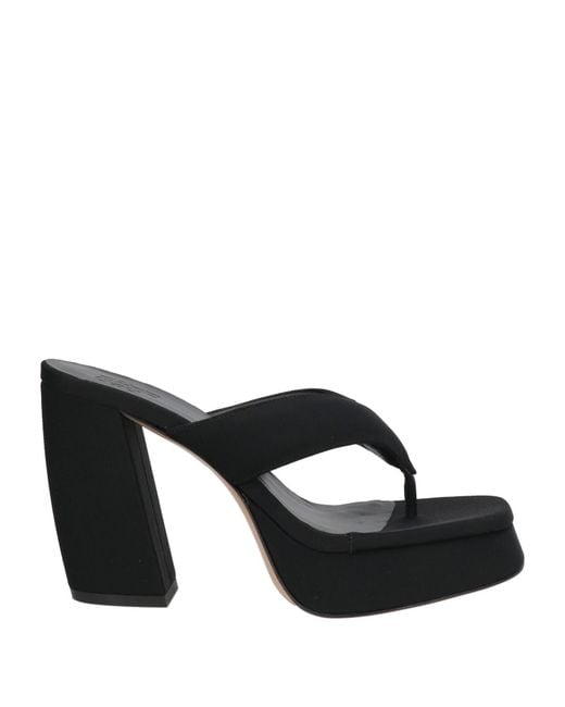 Gia Borghini Black Thong Sandal