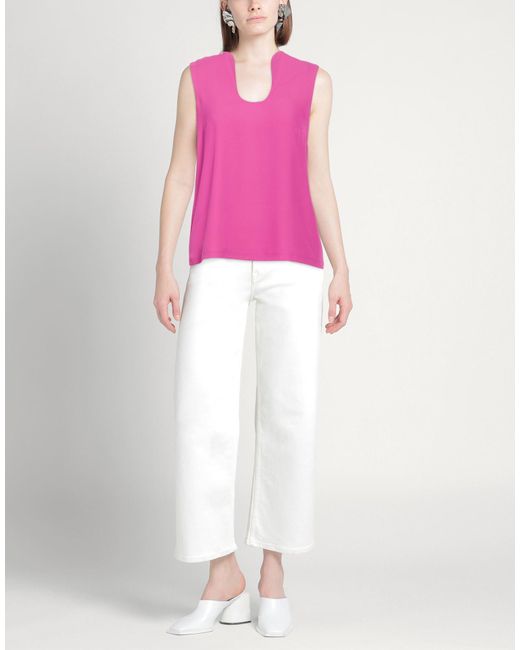 Compagnia Italiana Pink Fuchsia Top Polyester, Elastane