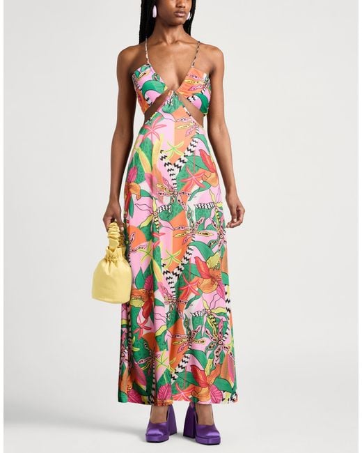 4giveness White Maxi Dress Polyester, Elastane