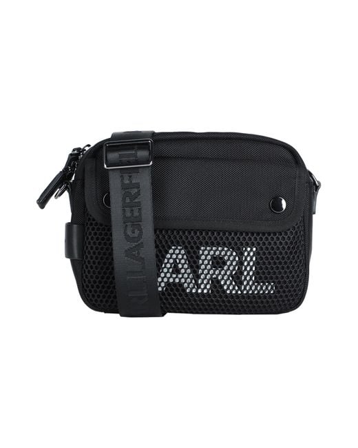 Karl Lagerfeld Canvas Crossbody Bag in Black Lyst