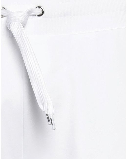 Moschino White Swim Shorts & Bermuda Shorts Cotton, Elastane for men