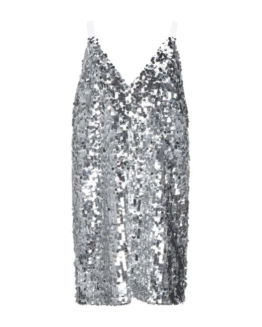 8pm Tulle Short Dress in Silver 