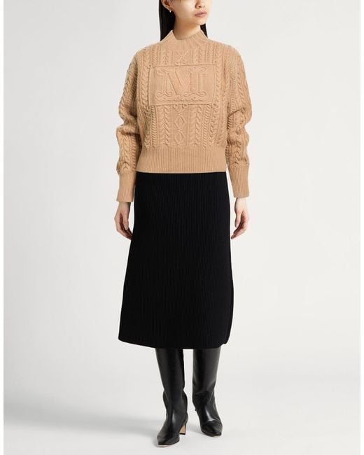 Max Mara Natural Turtleneck Wool, Cashmere