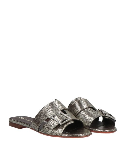 Santoni White Sandals Leather