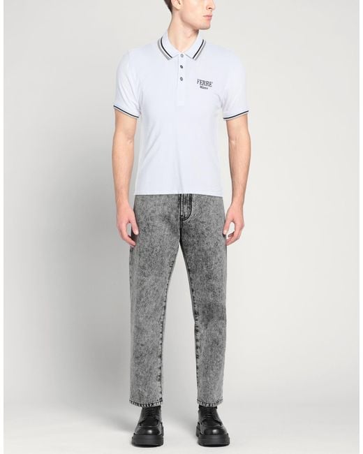 Ferré White Polo Shirt Cotton for men