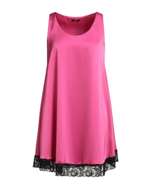 Liu Jo Pink Fuchsia Mini Dress Polyester