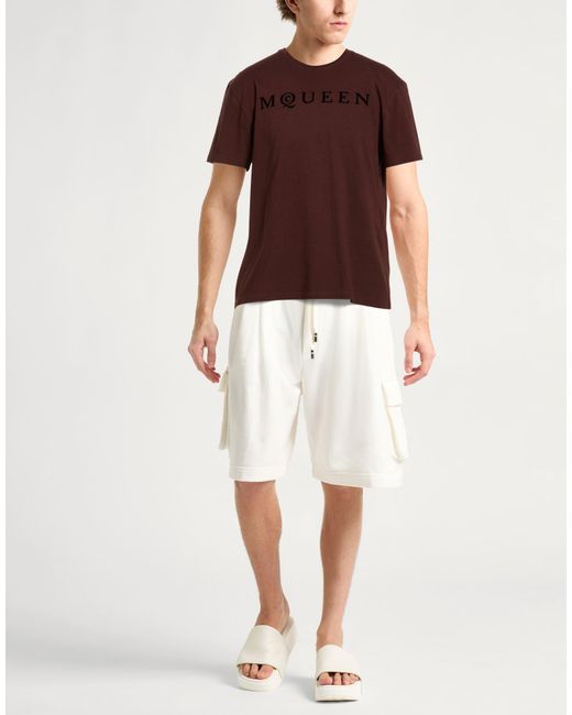 McQueen Brown T-Shirt Cotton for men