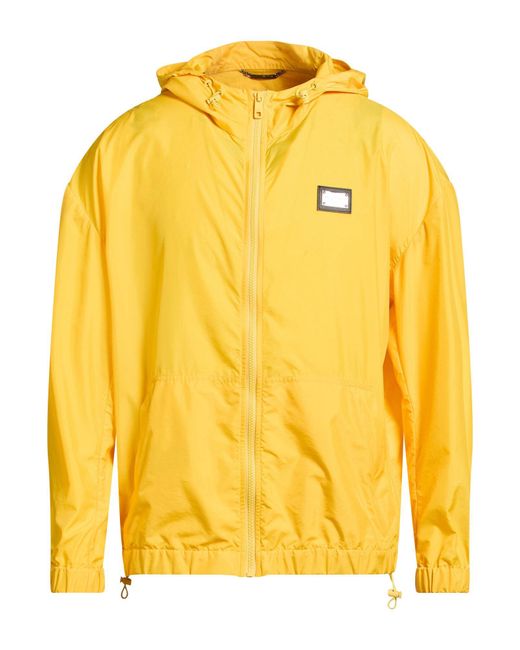 Dolce & Gabbana Yellow Jacket Polyamide, Polyester for men