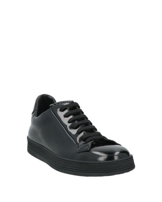 Doucal's Black Sneakers Leather for men