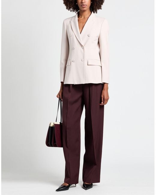 SEVENTY VENEZIA Natural Blazer Polyester, Virgin Wool, Elastane