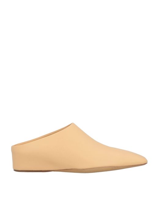 Jil Sander Natural Sand Mules & Clogs Leather