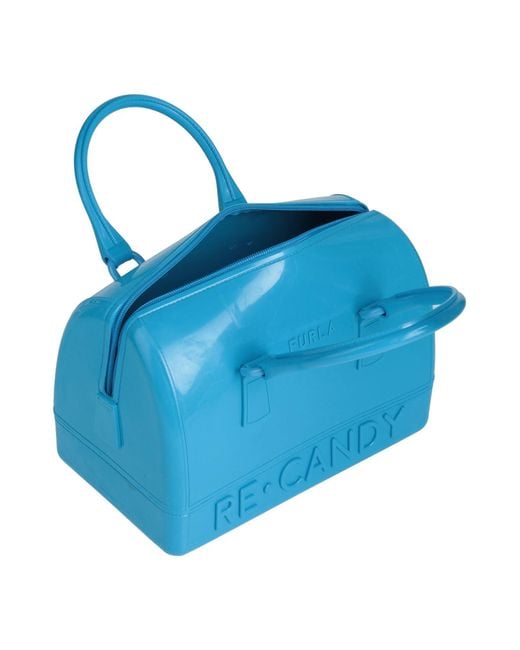 Furla Blue Azure Handbag Recycled Thermoplastic Polyurethane, Thermoplastic Polyurethane