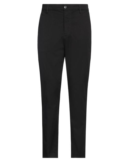 Brian Dales Black Pants Cotton, Elastane for men