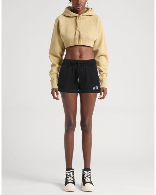 DSquared² Black Shorts & Bermuda Shorts Cotton