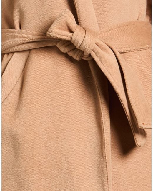 Berna Natural Camel Coat Polyester, Viscose, Elastane