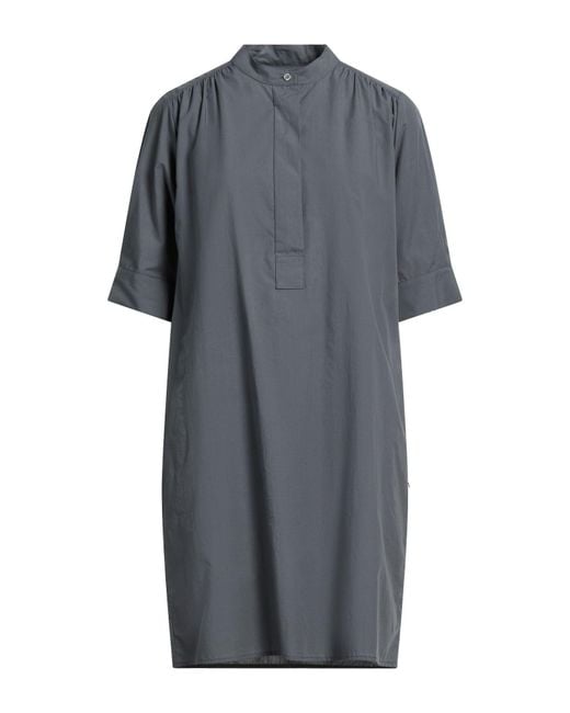 Ottod'Ame Gray Mini Dress Cotton