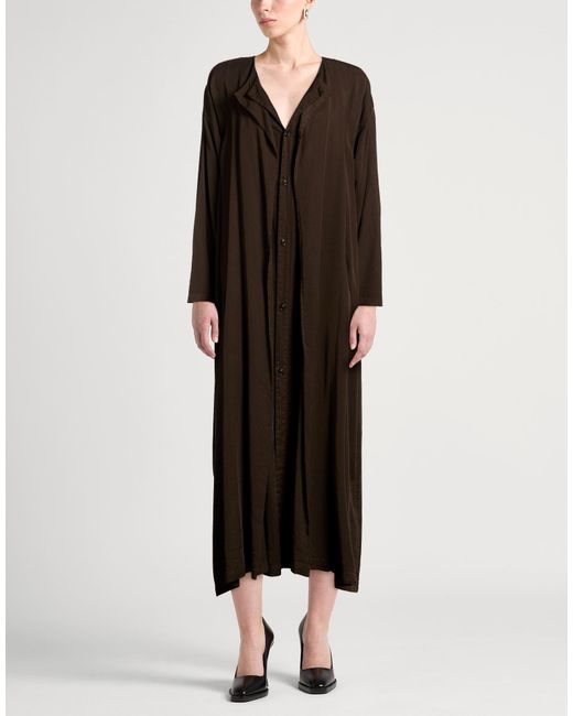 Y's Yohji Yamamoto Brown Midi Dress Cellulose