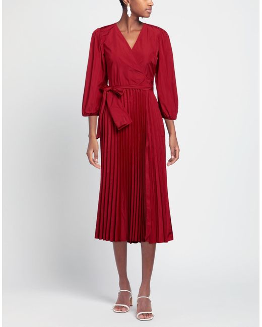 RED Valentino Midi Dress in Red Lyst UK