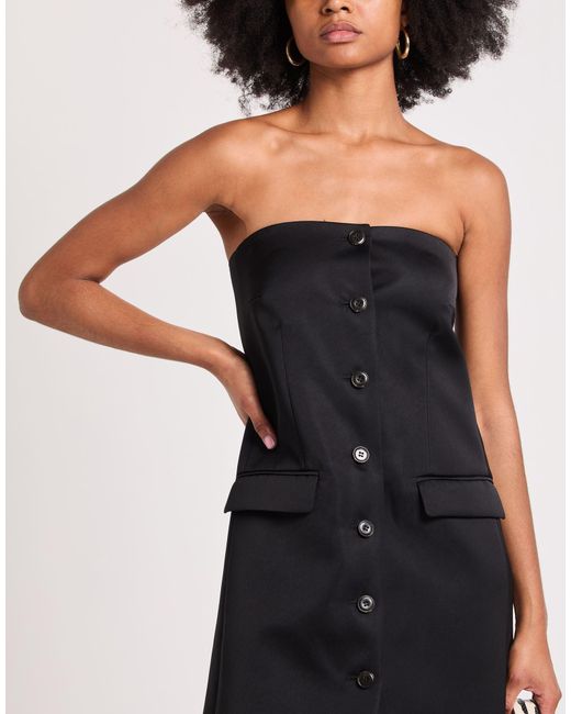 Nanushka Black Mini Dress Polyester, Triacetate