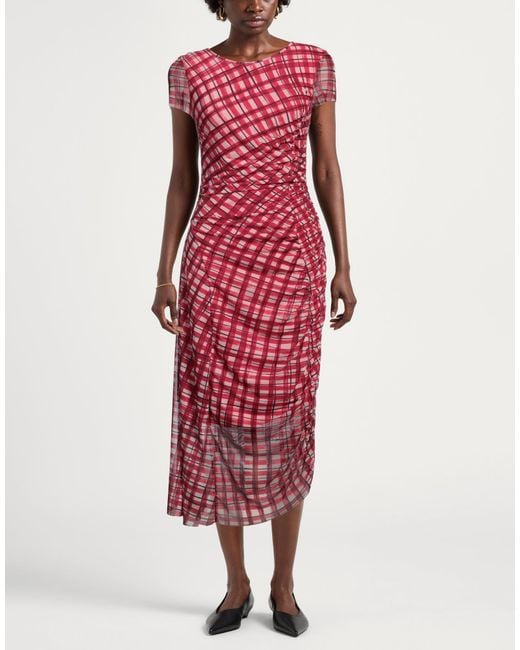 High Red Maxi Dress Polyester, Elastane