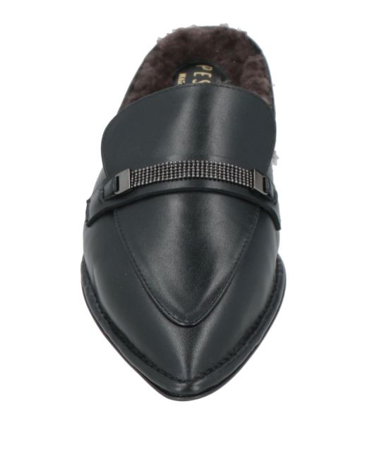 Peserico Black Mules & Clogs Leather