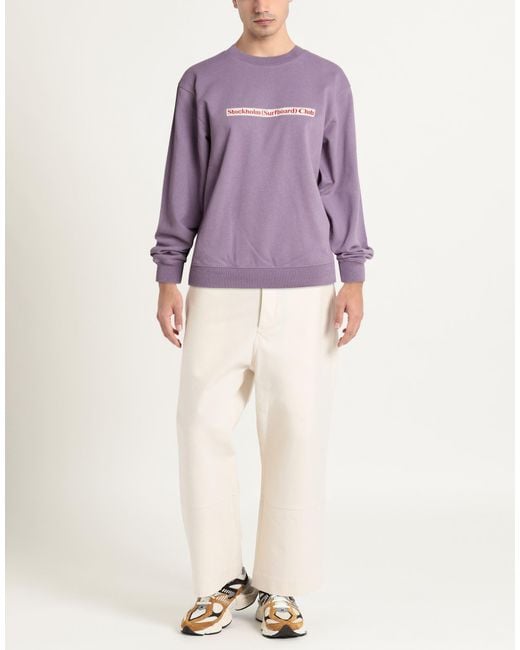 Stockholm Surfboard Club Purple Sweatshirt Cotton, Recycled Cotton for men