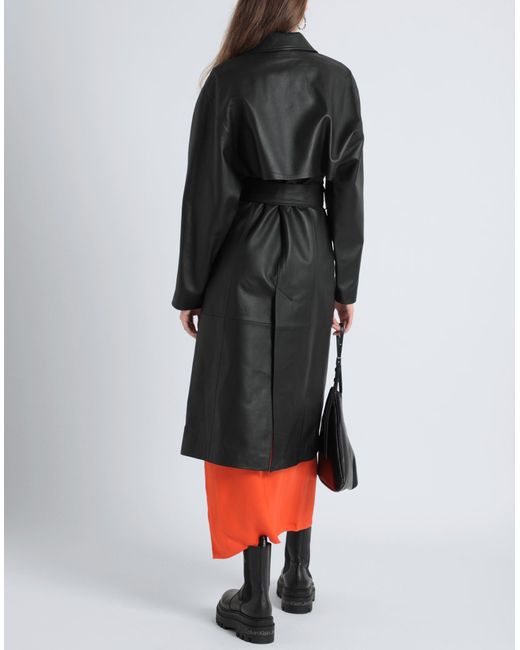 Manteau long Calvin Klein en coloris Black