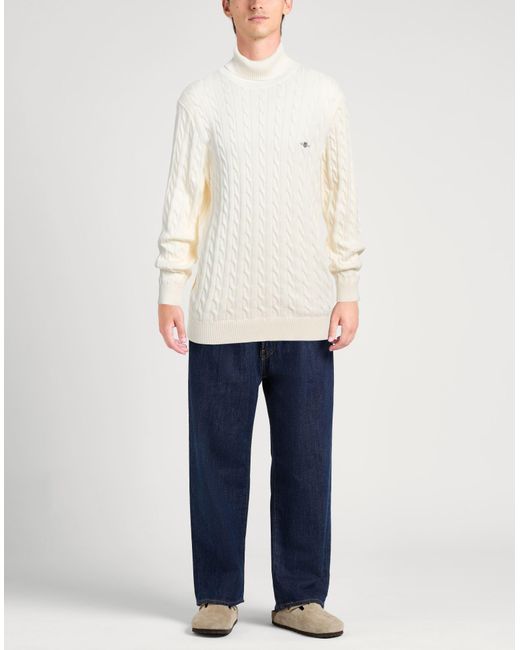 Gant Rollkragenpullover in White für Herren