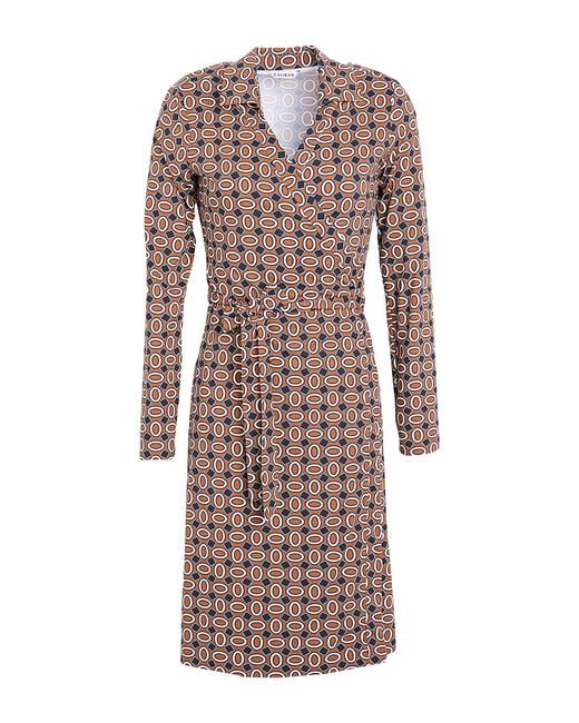 Caliban Brown Mini Dress Polyamide, Elastane