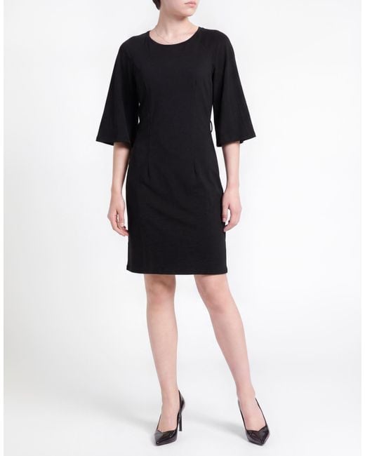 Liu Jo Black Mini Dress Cotton, Elastane