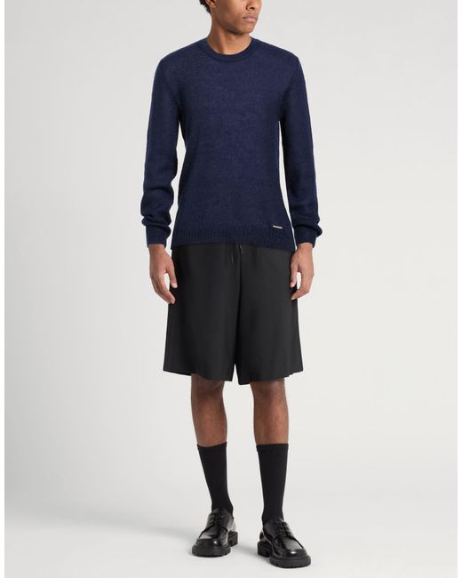 DSquared² Blue Sweater Mohair Wool, Polyamide, Wool for men