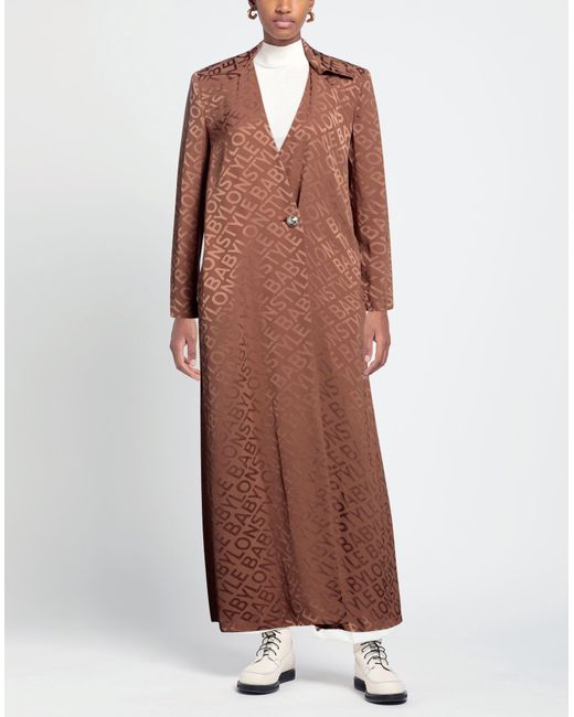 W Les Femmes By Babylon Brown Overcoat & Trench Coat