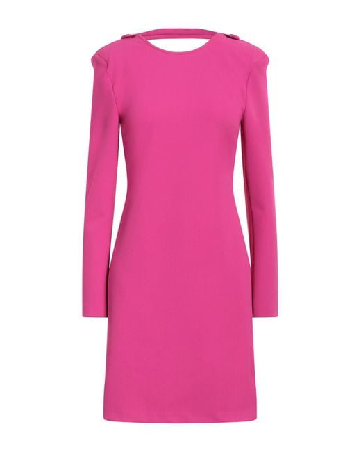 Kaos Pink Mini Dress Polyester, Elastane