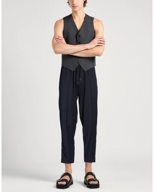Isabel Benenato Blue Midnight Pants Virgin Wool for men