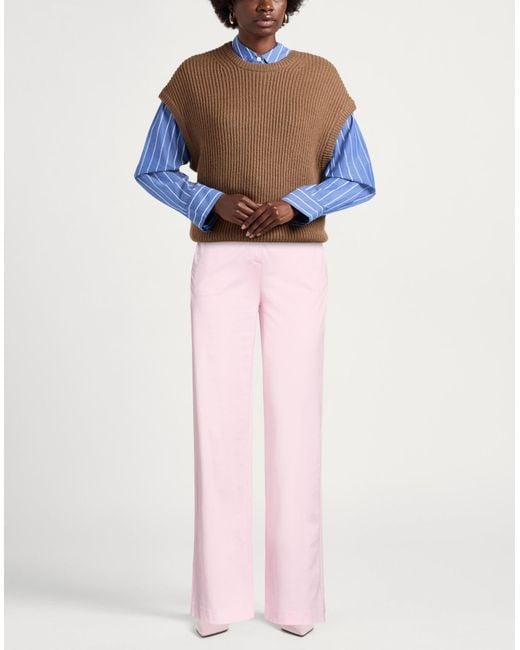 Circolo 1901 Pink Pants Cotton, Elastane