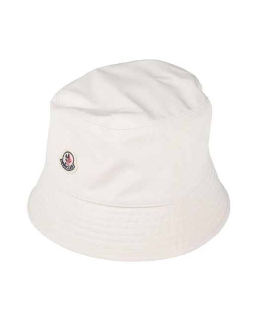 Moncler White Hats for men