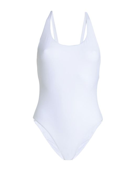 IU RITA MENNOIA Synthetic One-piece Swimsuit in White | Lyst