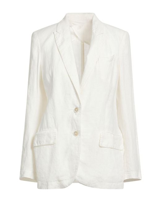 120% Lino White Blazer