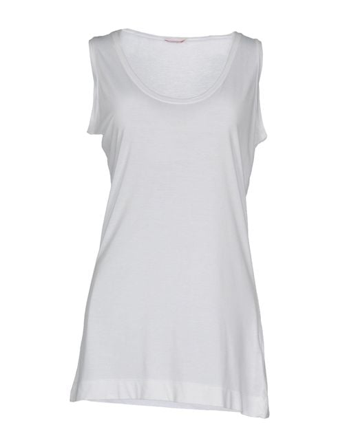 Rossopuro Gray Tank Top Modal, Polyamide