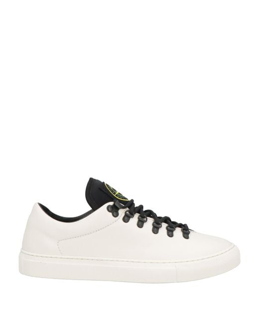 Stone Island White Trainers for men