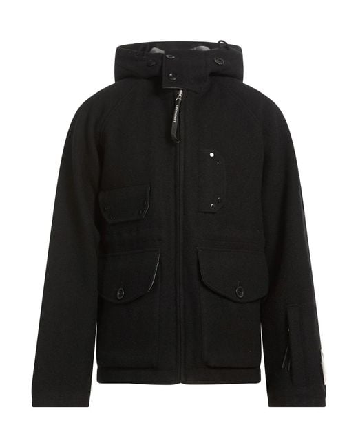 C P Company Black Jacket Virgin Wool for men