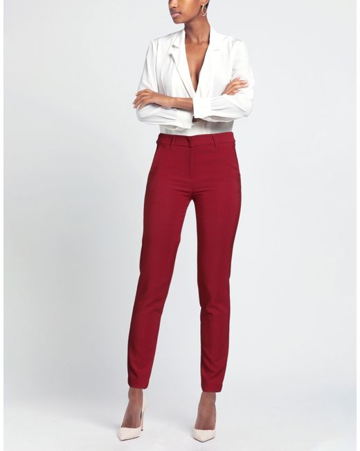Rebel Queen Red Pants Polyester, Elastane