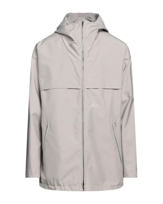 Hevò Gray Light Overcoat & Trench Coat Polyester for men